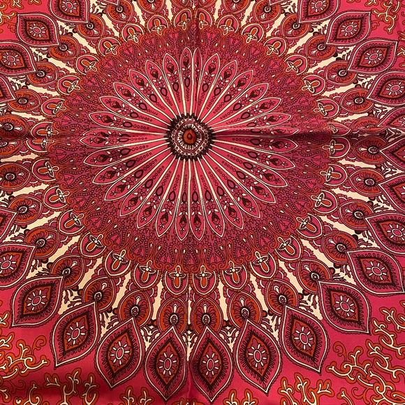 Vintage Red Mandala Scarf - Picture 3 of 6